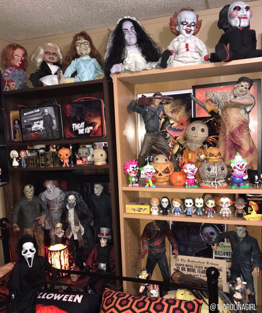 Here is my horror room..it’s changed some! #HorrorFamily🖤🔪