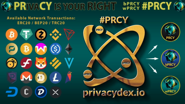 What coins can be swapped for #PRCY at PRivaCYDEX.io 

#BNB  #BTC  #BCH  #bPRCY #BUSD  #DASH 
#DGB  #dogecoin  #Ethereum  #FTM #FIRO #LTC #XMR #ARRR #PIVX #RVN #SHIB #XLR #TRX  #USDC #USDT  #BSC #XVG  #WOW  #WPRCY #XRP  #ZEC 

👇👇👇

t.me/prcyupdate/335