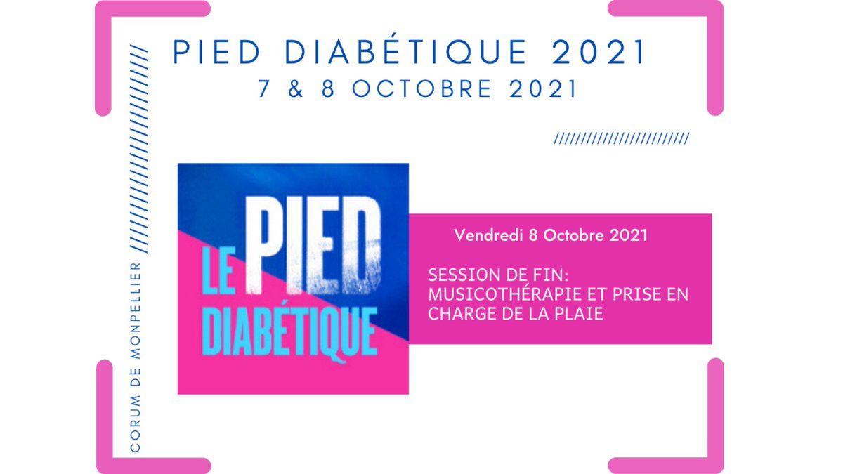 PiedDiabetique's tweet photo. Focus sur les #plénières qui auront lieu le Vendredi 8 octobre après-midi lors du #congrès du Pied Diabétique.
Au programme : 
- Plénière 6 : #Amputation
- Musicothérapie et prise en charge de la #plaie 
Plus d'informations : https://t.co/FoV3A6gWxy
#diabete #pieddiabétique2021 https://t.co/haaycI1SEN