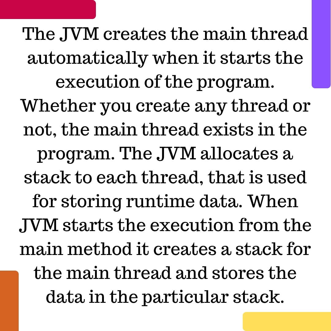 GoalJava's tweet image. Want to read it in detail then click on link:javagoal.com/main-thread-in…
#javadeveloper
#android
#javacode
#codinglife
#Coding
#devcommunity
#CodeNewbie
#CodeNewbies
#WomenWhoCode