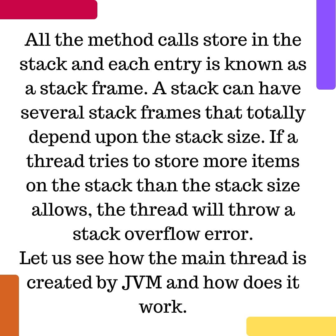GoalJava's tweet image. Want to read it in detail then click on link:javagoal.com/main-thread-in…
#javadeveloper
#android
#javacode
#codinglife
#Coding
#devcommunity
#CodeNewbie
#CodeNewbies
#WomenWhoCode