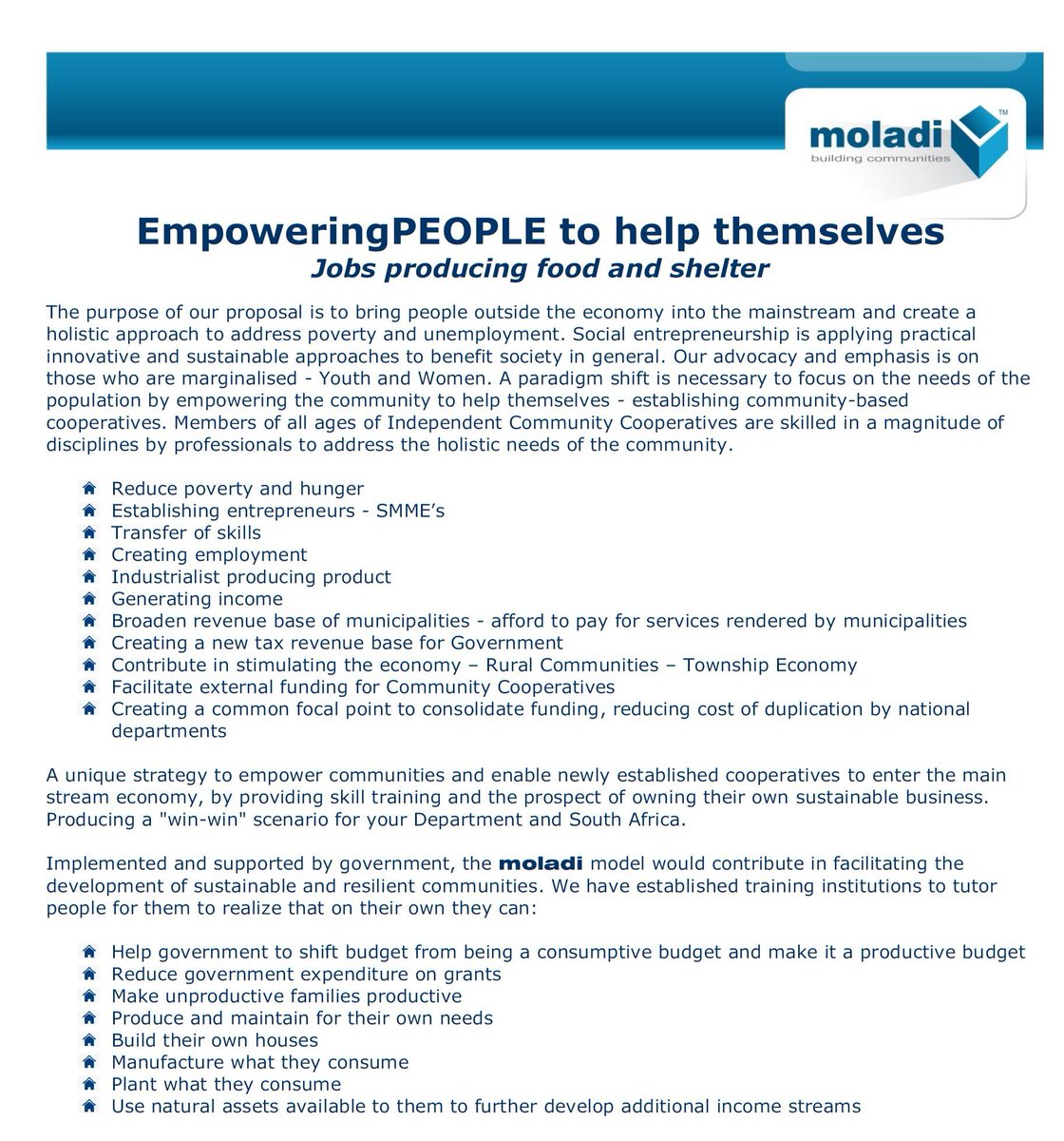 moladi's tweet photo. @justicemalala #EmpowerPEOPLE to help themselves - #SolutionThinking https://t.co/chXR5dROWC