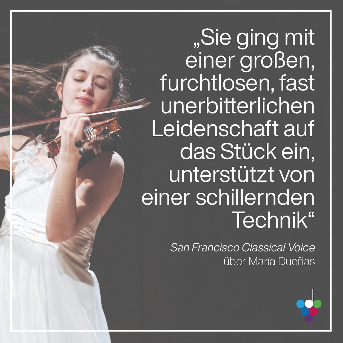 🎻 María Dueñas begeistert wohin sie kommt! Deshalb freuen wir uns umso mehr, die Violinistin ein zweites Mal in dieser Festivalsaison zu begrüßen!

🎵 5. September um 17.00 Uhr im Kloster Eberbach!

🎟️ rheingau-musik-festival.de/veranstaltung/…

María Dueñas © Tam Lan Truong