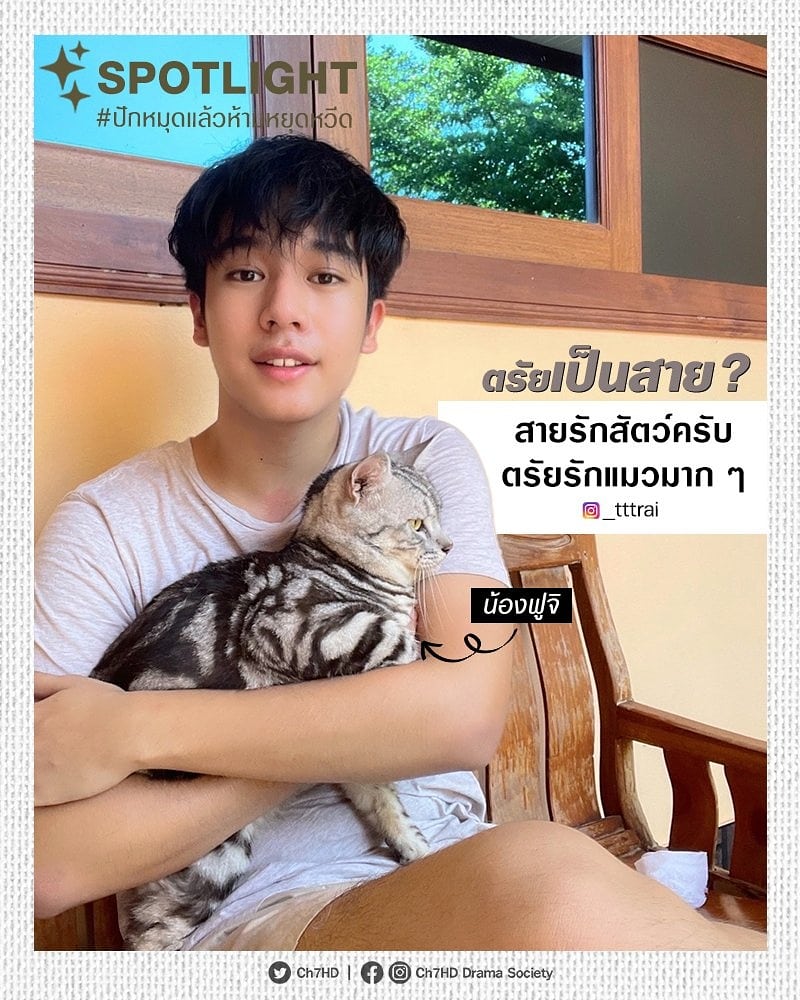 lakhornded7hd's tweet photo. #แอดอินดี้ 📣 มาแล้ววววว #SPOTLIGHTStarCh7HD
.
📌 #ปักหมุดแล้วห้ามหยุดหวีด วี้ดดดดดดด วันนี้พามาส่อง SPOTLIGHT ไปที่ #ตรัยจักรภัทร หนุ่มหล่อจากเวที #SmartBoy2018 ตัวจริงรักแมวตะมุตะมิ 😍
.
ฝากติดตามผลงาน #ตรัย ในละครเรื่อง #พริกกับเกลือ (กำลังถ่ายทำ)
.
#Ch7HD #ละครเด็ด7hd https://t.co/yEe42O7xQC