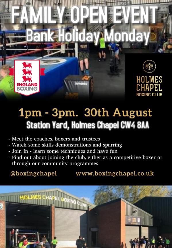Open day 1-3pm tomorrow ready for the new schedule