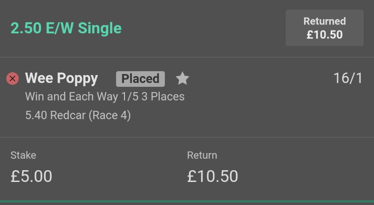 knockerbbc's tweet photo. @padrclub @GTYarmouthRaces @Goodwood_Races @Beverley_Races Super Saturday more like. 2 wind and a place . Absolutely lovely... 
#letthebetslipsdothetalking #bettingtips https://t.co/YC6wfPqSuk