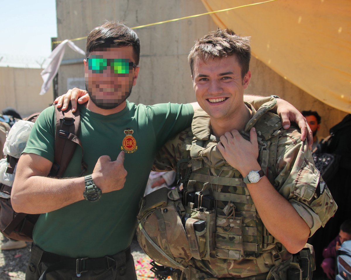 An incredible story out of Kabul. Captain Kellett met Mohammed at Sandhurst where he was training with the Afghan National Army. 

They were reunited this week at Kabul Airport when Mohammed was supported out of Afghanistan as part of the UK Armed Forces evacuation programme.
