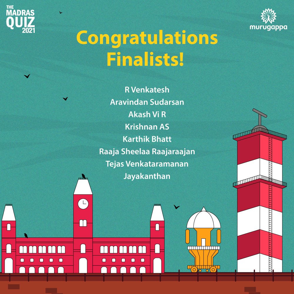 Congratulations and good luck on making it to the finals! Tune in to our Youtube Channel at 2:30PM today to witness some exciting quizzing action and stand a chance to win Audience gift vouchers! Hosted by <a href="/sumanthraman/">Sumanth Raman</a>