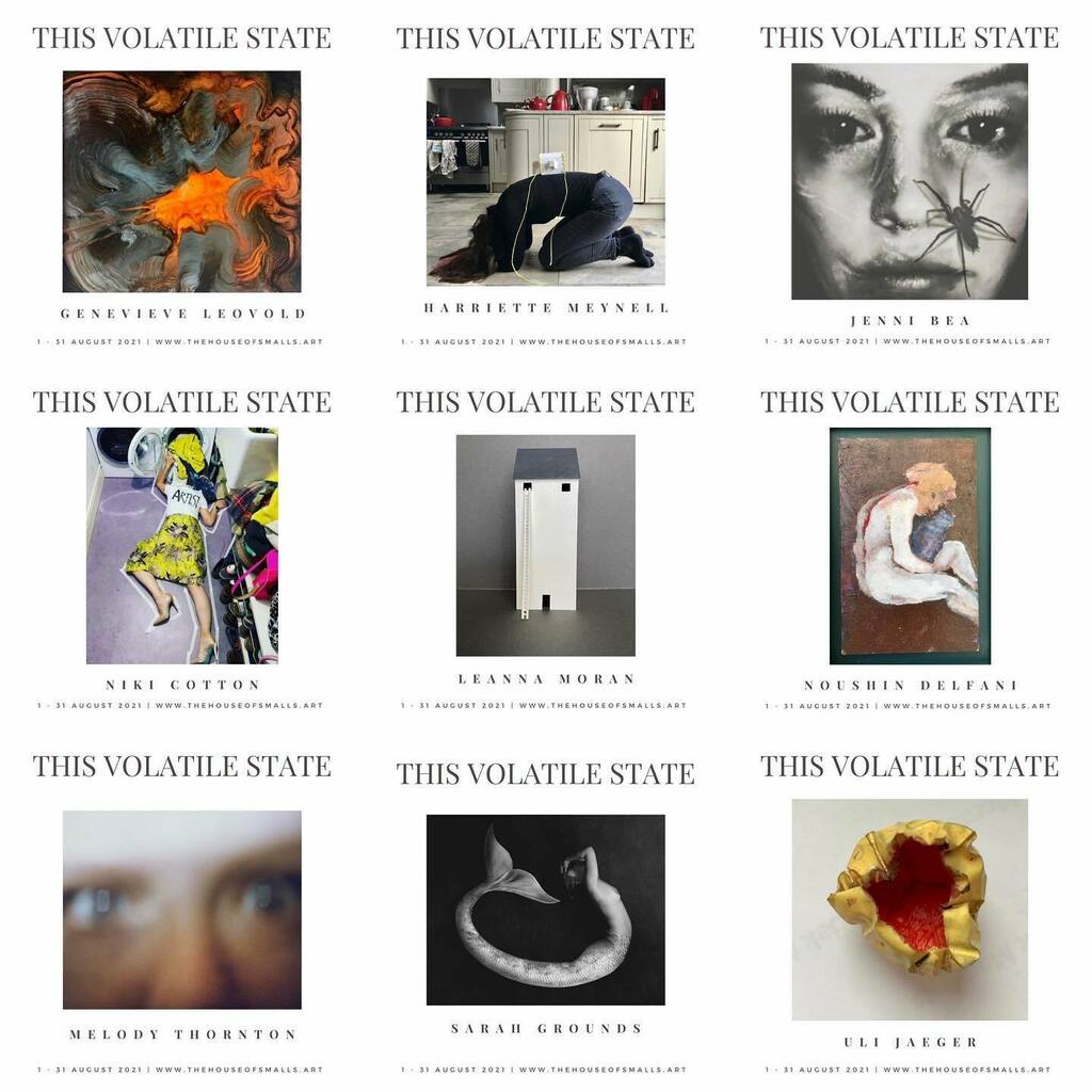 fragilityofself's tweet photo. Fourth Nine 🌟
L-R:
@genevieveleavold
@harriettemeynell
@jenni_bea
@nikicottonartist
@leanna.moran
@noushin_del
@melodythorntonartist
@midlifepsychosis
@ulijaeger13
#fourthnine #FeaturedArtists #ThisVolatileState #GroupShow @thehouseofsmall… https://t.co/Zzm0vyrl2a https://t.co/GYGHQMDNEN