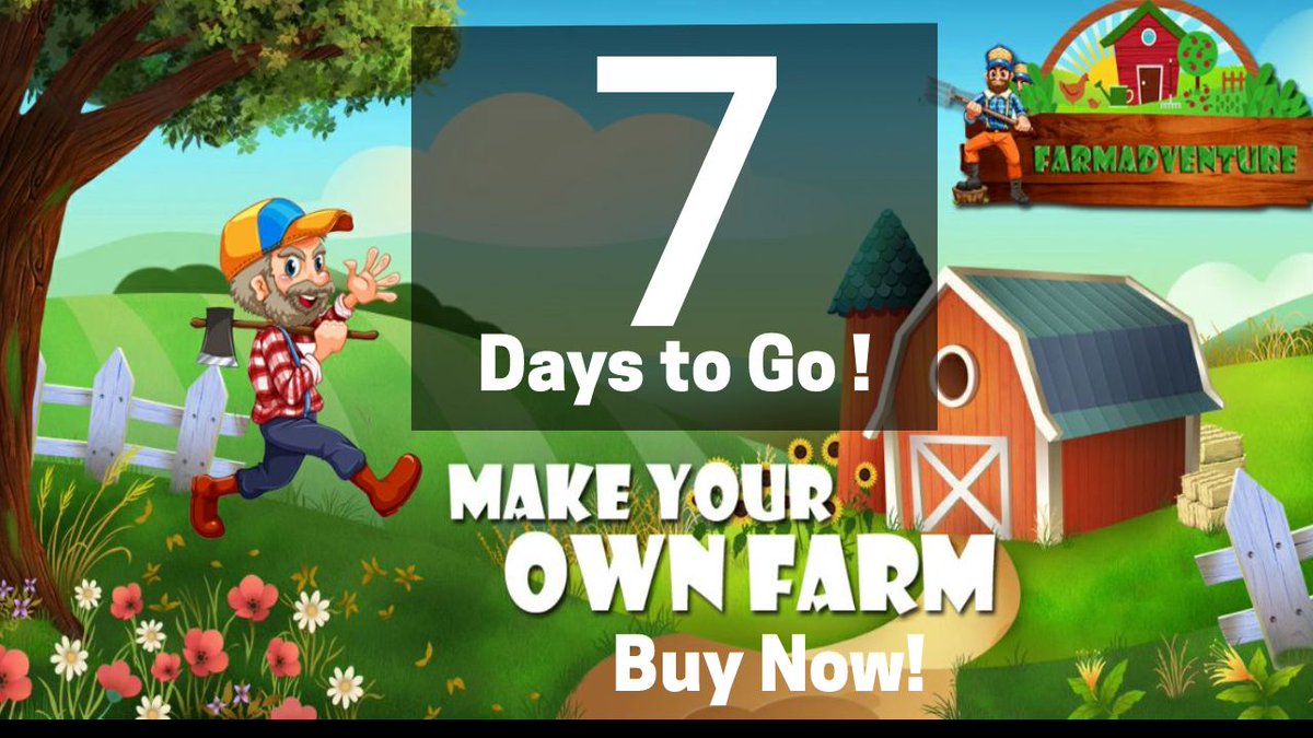 FarmAdventure1's tweet photo. 🛎 FAIRLAUNCH UPDATE

FARM ADVENTURE 7 DAYS TO GO
BUY NOW FROM JILO LAUNCHPAD:

https://t.co/5fngnvwzdp

Thank you🙏😊 https://t.co/sFtkSI4DaX