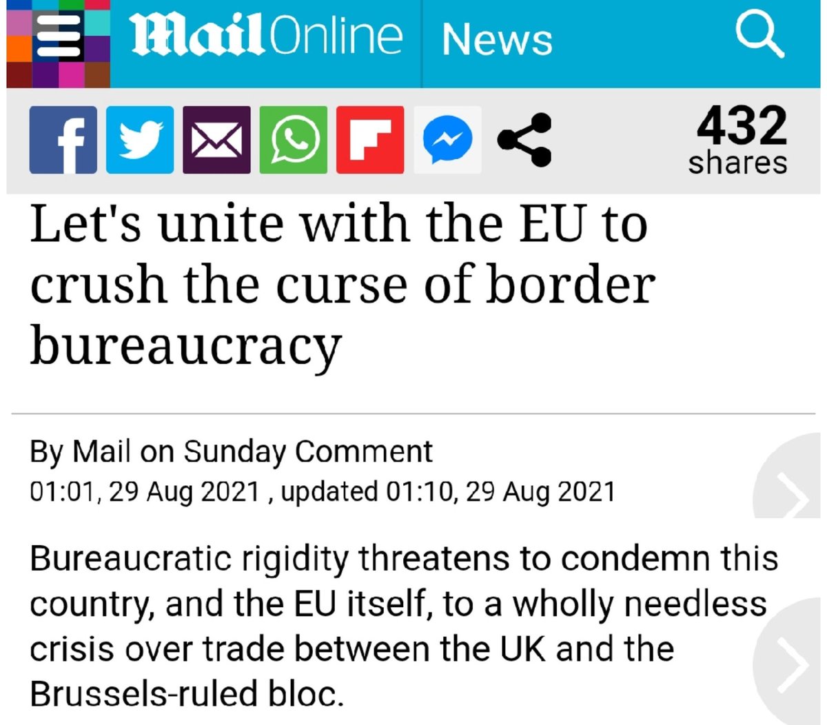 Femi_sorry's tweet photo. Is this real life?
Did the Daily Mail just suggest we need to be in a *union* with the EU to avoid economic damage or did someone put acid in my tea? https://t.co/RH8jGx1Djo