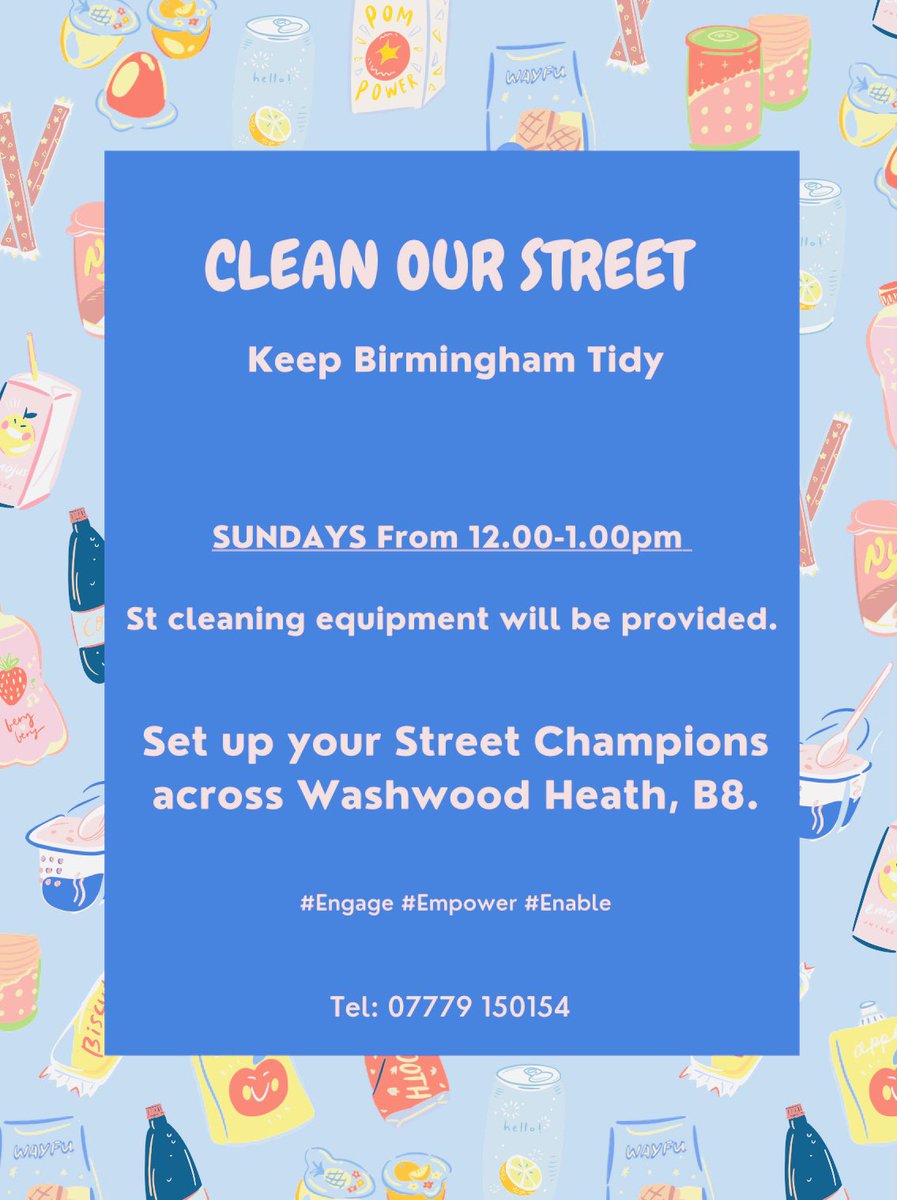 MrAlii786's tweet photo. *Clean our Street*
A zero tolerance initiative to take positive action to take ownership of the state of our Roads in Washwood Heath has started.
Be part of the Change! Meeting point: St Agathas rd/WWH RD

#StChamps
#CleanerBrum
#LoveWardEnd
#B8first https://t.co/9BMuGlDrSU
