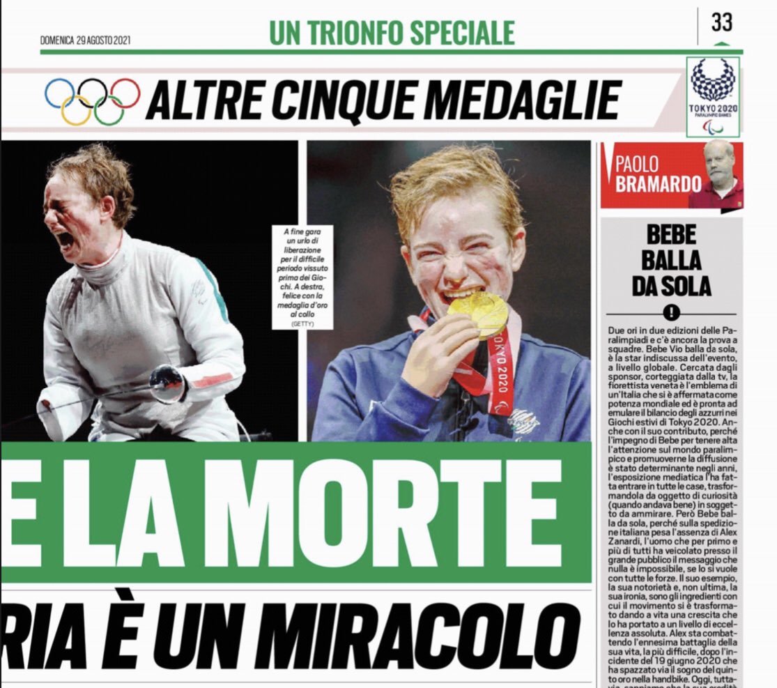 Magica <a href="/VioBebe/">Beatrice Vio</a> …
Ancora ORO ,
Ancora TU 🥇

#tokyo2020paralympics 
#Tokyo2020 
#29agosto 
#Bebe 
#29Ago 
#Paralympics 
#paralimpici