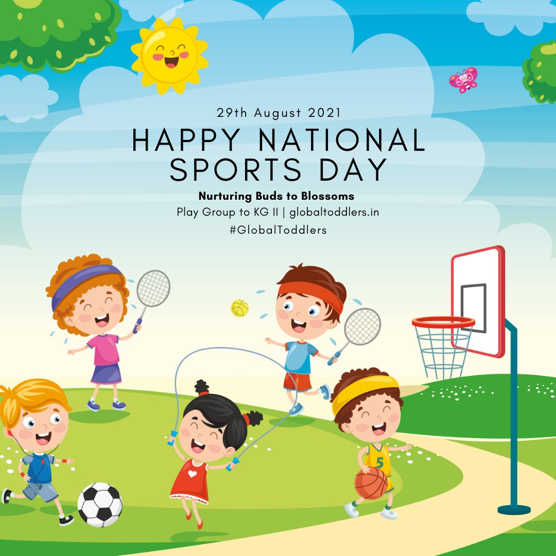 global_toddlers's tweet photo. Global Toddlers wishes every a Happy National Sports Day.
May we all remember the benefits of sports everyday and may we promise to create a Fit India.
#SkillDevelopment #Congnitive #PreSchool #PlayBasedLearning #Children #EarlyEducation #NationalSportsDay #SportsDay #Sports https://t.co/PEq8dtYVRl