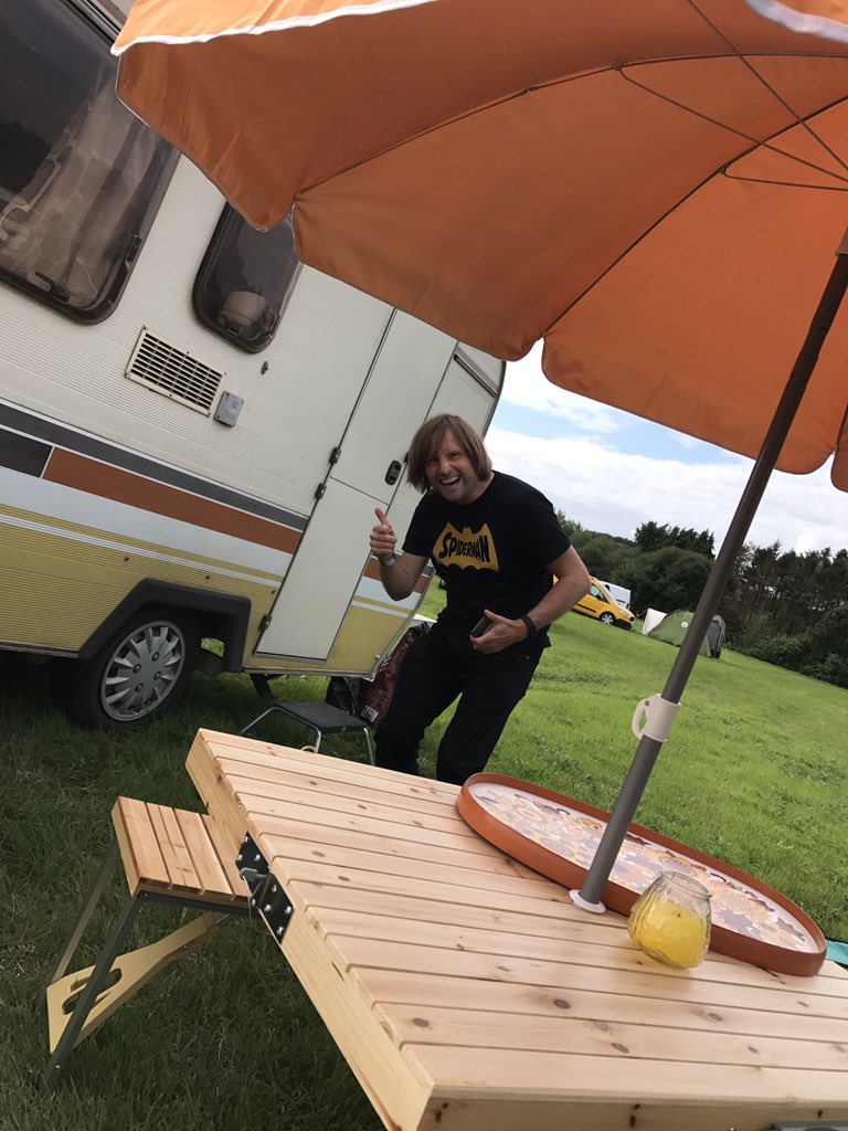 Taken the caravan for a spin this weekend for @Campsoulevent #DexterWansel last night was amazing - and the kid queued up to meet him!