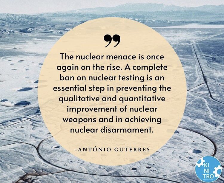 Kinitrongo's tweet photo. INTERNATIONAL DAY AGAINST NUCLEAR TESTS 🚫
#InternationalDayAgainstNuclearTests https://t.co/549shrl8Vz