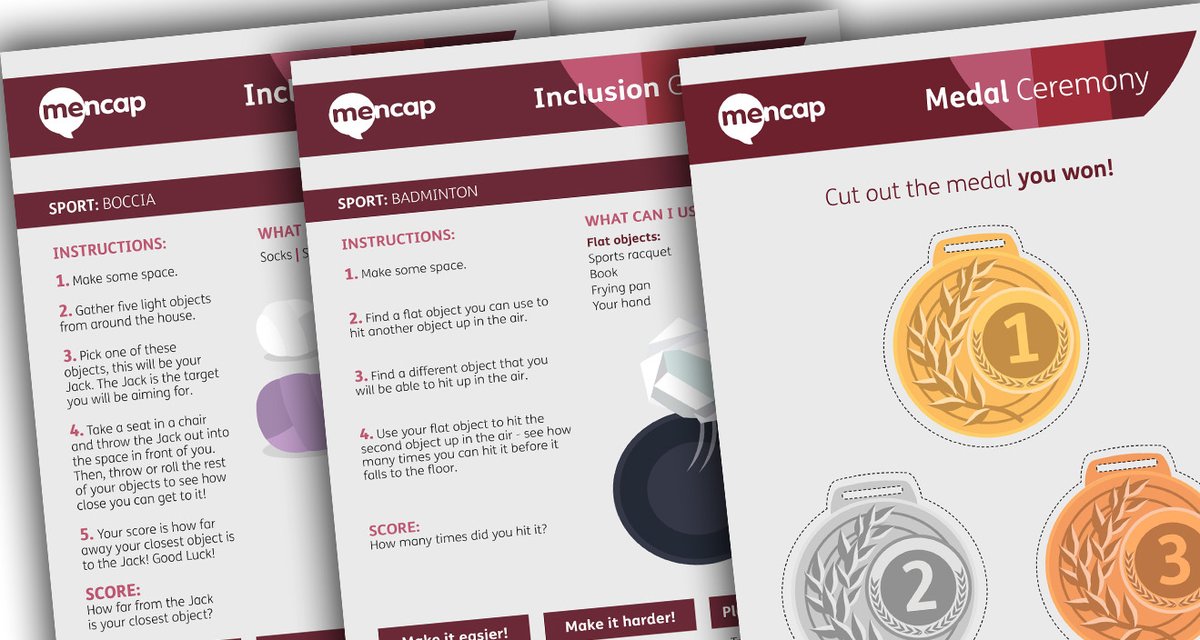 mencap_charity's tweet photo. Feeling inspired by the #Paralympics? ๐
Then get try our Inclusion Games! ๐
Boccia ๐ด
Wheelchair basketball ๐ฉโ๐ฆฝ
Goalball ๐ฅ
Sitting volleyball ๐
Badminton ๐ธ
Take on the challenges and show us your skills! ๐ช
Download your #InclusionGames pack: https://t.co/TQpJtpU4ZQ ๐ https://t.co/ENDTpnFuS5