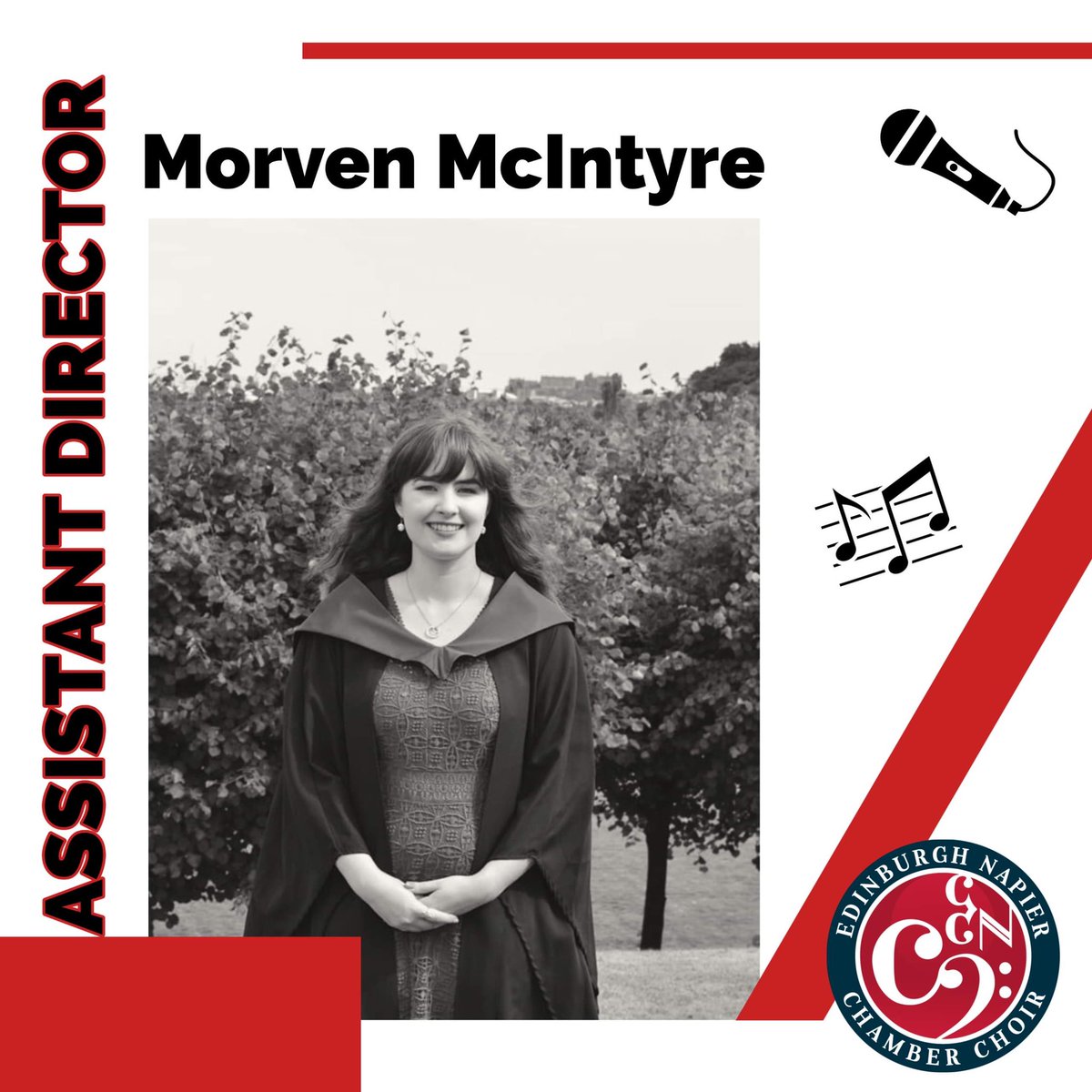 napierchoir's tweet photo. Meet our new Assistant Director, Morven McIntyre! 

BMus Music graduate and previous ENCC President Morven couldn’t be more excited to be returning to work with the Chamber Choir. https://t.co/lbDIDJ9PH7