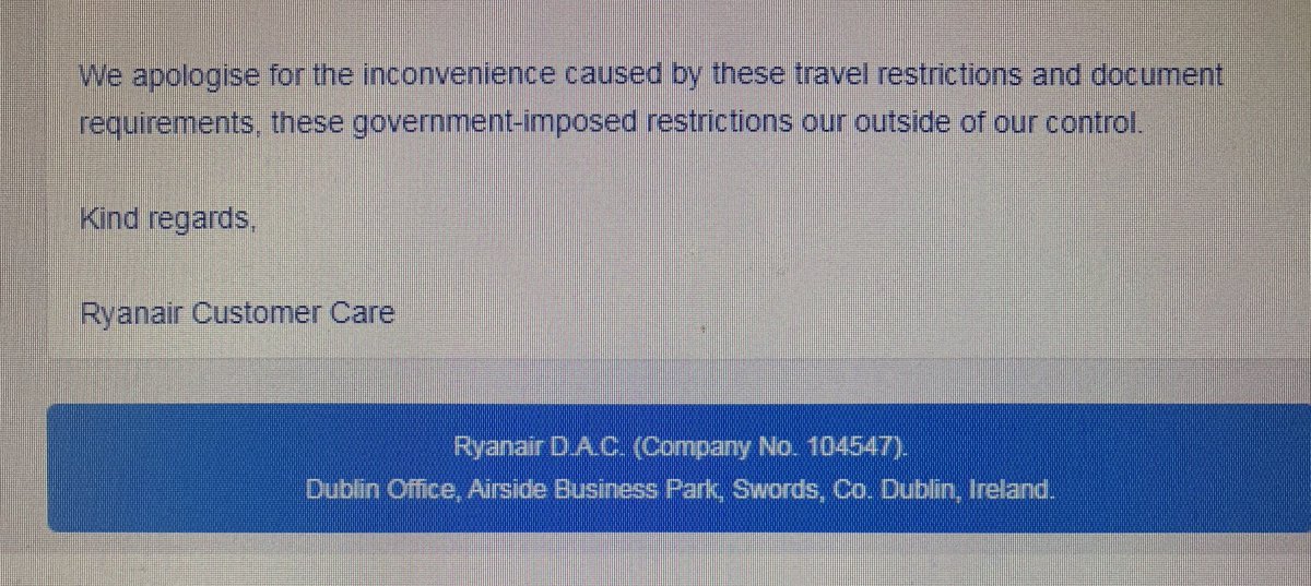 Glad to see the good people ⁦<a href="/Ryanair/">Ryanair</a>⁩ Customer Services know the difference between ‘our’ and ‘are’.  Whilst not the end of the world it does create an impression of your business! #grammar #spelling #thickasshit