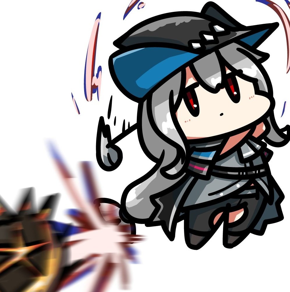 skadi (arknights) weapon sword red eyes chibi long hair holding weapon holding  illustration images