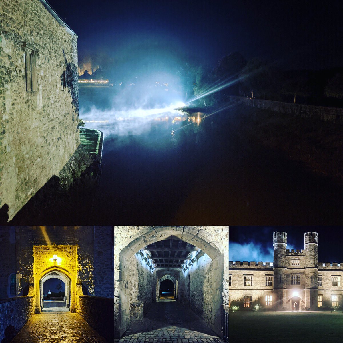 HighSpeed_H's tweet photo. A tad misty across the moat last night....
@leedscastleuk #notYorkshire #Kent https://t.co/YVyePhULNy