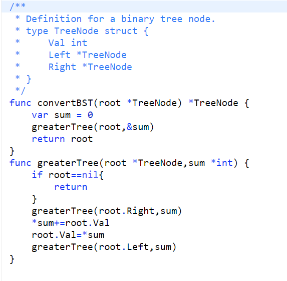 saurabh__Gopher's tweet image. Day 3 of #100DaysOfLeetcode 

Given : BST 
Output : convert BST such that every key of BST is changed to sum of all keys which are greater than or equal to current key.

Approach : Reverse inorder 

#code #Golang #Leetcode