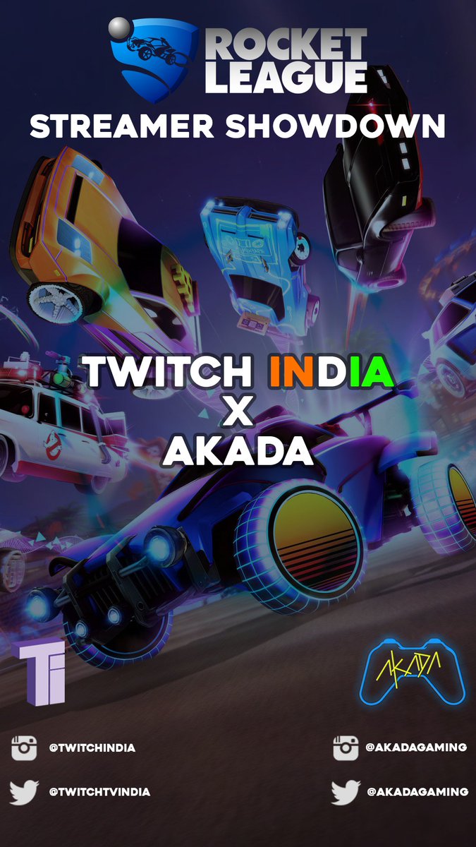 We are excited to announce our collaboration with @AkadaGaming for the Rocket India League tournament today.

They are sponsoring the event with some GigaChad prizes for the participants.🤩

Here's to a long lasting relationship. 🍻

#TwitchIndia #AKADA #Twitch