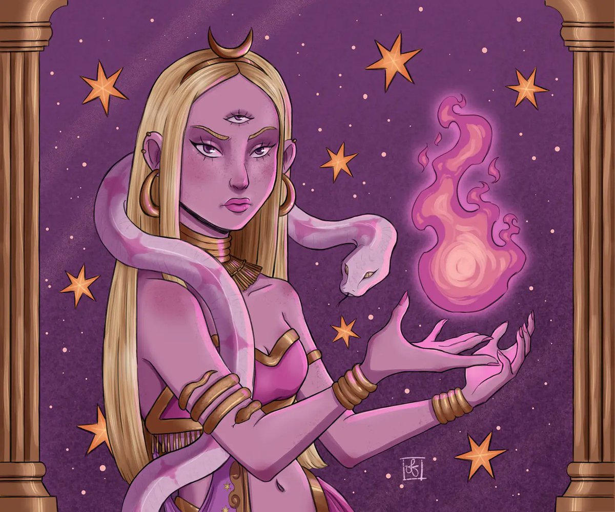 VirginiaFenz's tweet photo. I drew this super cool character by @albabbgg 💫 she's such an amazing artist! Hope you like my take on her #albabg180k dtiys 💜✨
#virginiafenzart 
#dtiys #drawthisinyourstyle  #digitalartist #digitalart #illustration #redraw #characterart https://t.co/qyJIZc2FvD