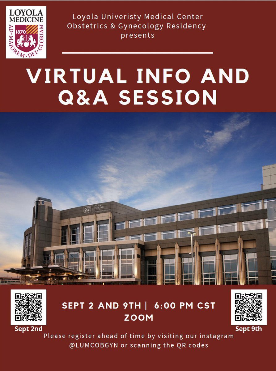 AbbyOttoMD's tweet photo. Calling all OBGYN applicants! Come join our Q&A sessions with PD @sarahvladika, APD @MarianAcevedoMD and many of our residents. First session on 9/2, don’t forget to register. See you there! #ACOGMedStudents #ACOG #OBGYN #ObGynTwitter #MedStudentTwitter #MedEd #ACOGMedStudent https://t.co/NJFMz7imIm