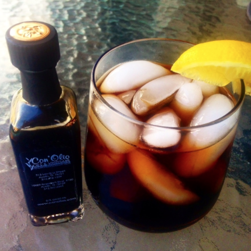 Our Sunday Black Cherry Balsamic Rum Shrub Cocktail

​2 oz Rum
2 oz Black Cherry Balsamic Vinegar Shrub ( see below)
4 oz Sparkling water and ice

​Mix together with ice. Finish with lemon or lime!

​Shrub Ingredients:
1 cup cane sugar
1 cup water
1 cup Traditional Balsamic