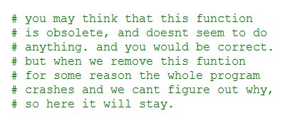 PR0GRAMMERHUM0R's tweet image. Whats the best thing you&apos;ve found in code? : reddit.com/r/programmerhu…