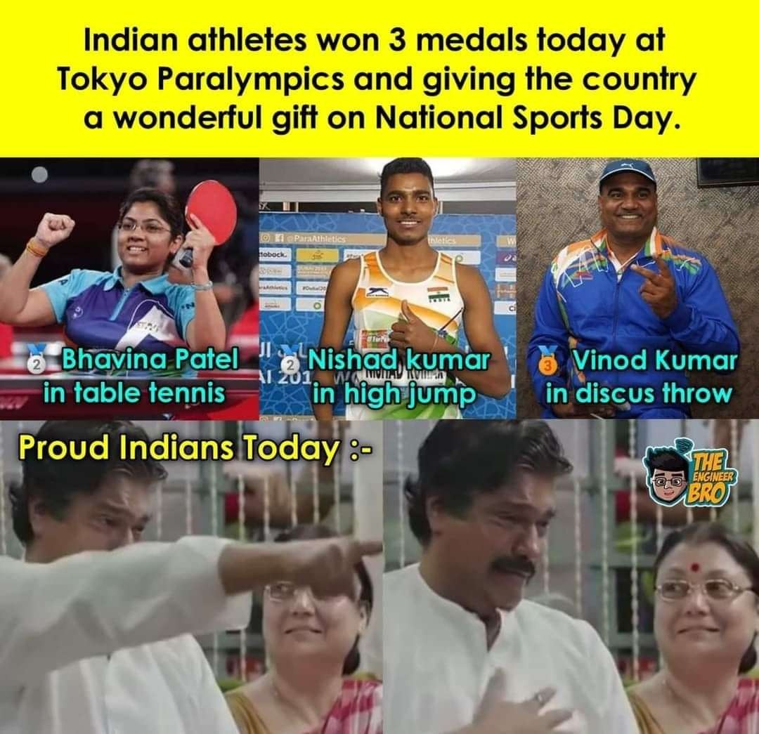 #Paralympics #TokyoParalympics #IndiaAtOlympics 
#Tokyo2020 
Proud moment💪💪❤❤
#JaiHind 🇮🇳🇮🇳