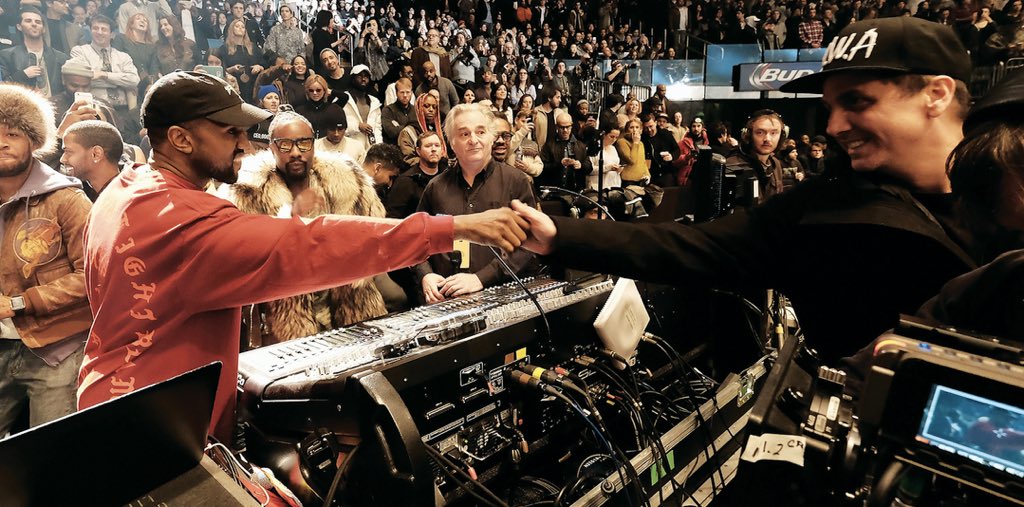 nfr_podcast's tweet photo. We need to praise Mike Dean not only for everything he’s done on Donda, but everything he’s helped Kanye with in his career. Mike Dean is a true 🐐 https://t.co/NatqPeGNCF