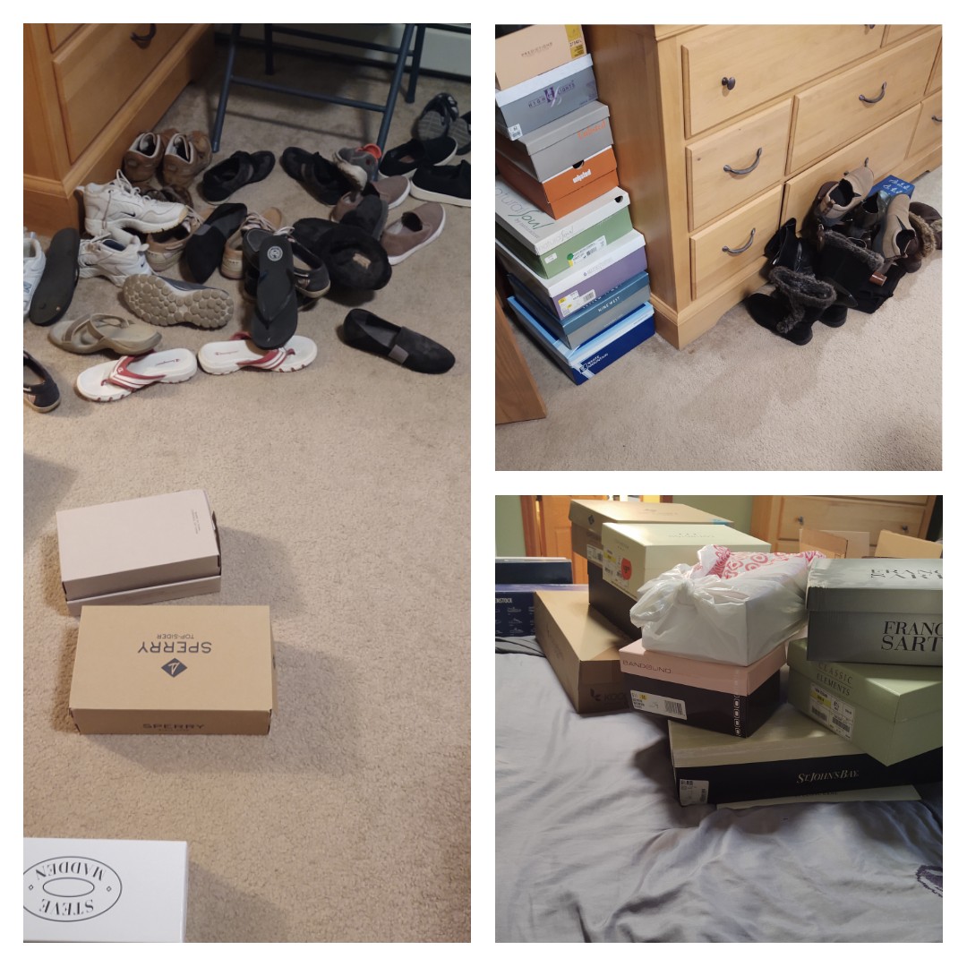 candiskt's tweet photo. #SimplifySunday Not even half of what I have hidden under beds, bottom of closets, spare room. #Donate #ShoePurge #IWorkFromHomeNow π https://t.co/PxRuyQsKbs