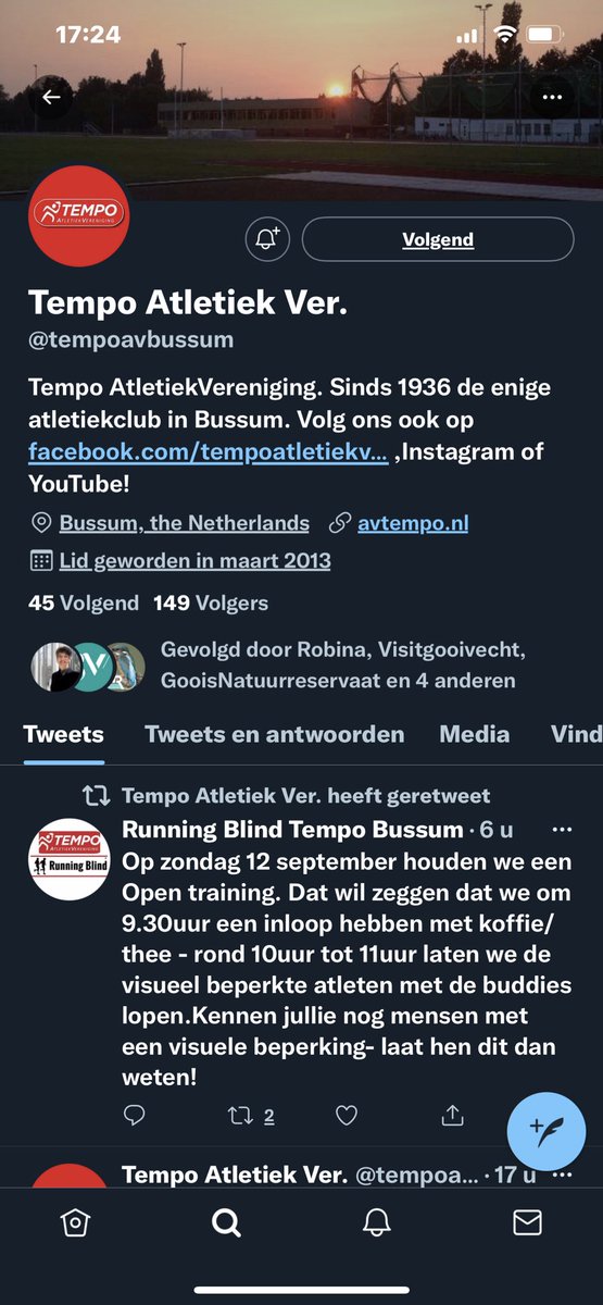 Running Blind Tempo Bussum (@hetblind) on Twitter photo 