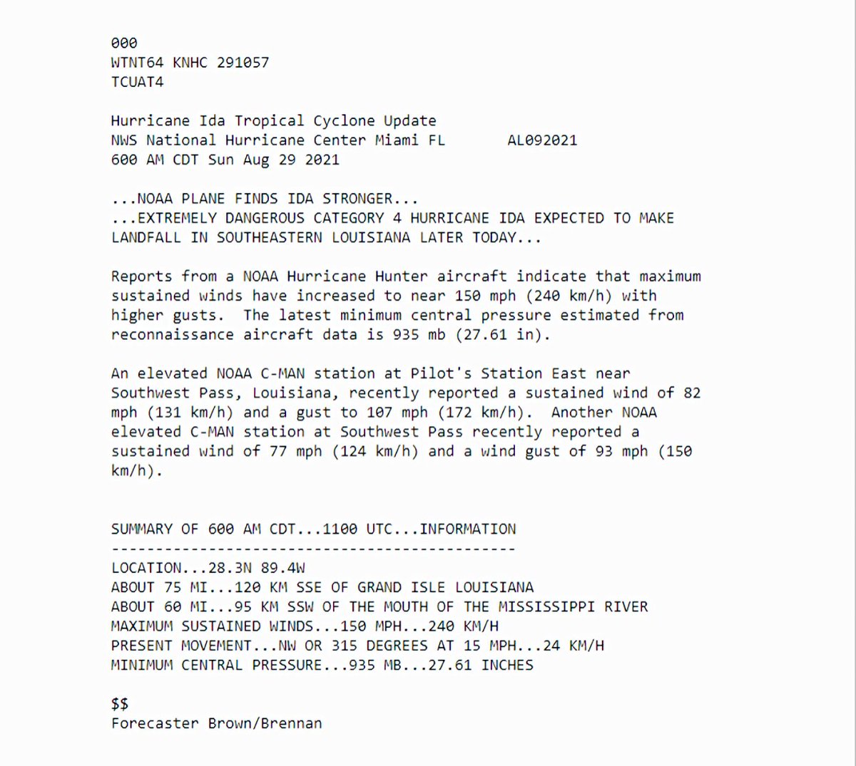 JGL_USA's tweet photo. #Ida quickly approaching Category 5 status. Ugly. https://t.co/T4wB4w4tl2