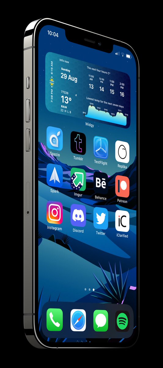 DesignByRoss's tweet image. Stock icons and gorgeous weather widget 

Wallpaper @AR72014 
Mockup @screenshot_pro 
Widget me available on rosshee.gumroad.com

#iOS15beta7 #Widgy #setup
