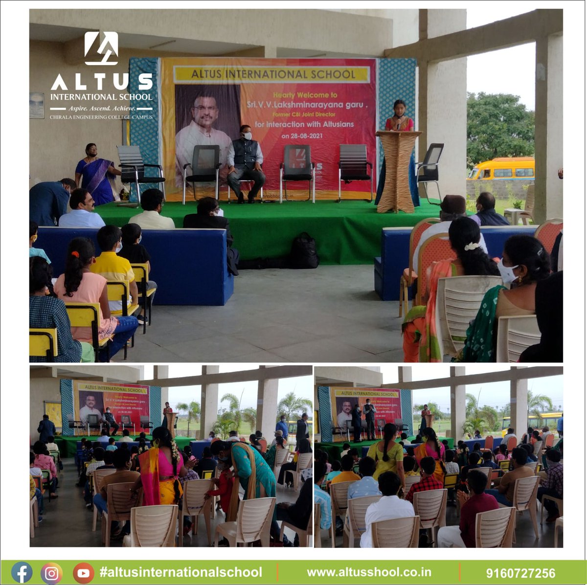 Altus_school's tweet photo. CBI Former Joint Director Sri V.V. Lakshmi Narayana Garu visited Altus International School on 28th August.

#AltusInternationalSchool #InteractiveSession #VVLakshmiNarayana #JDLakshmiNarayana https://t.co/k6uiFRGbcS