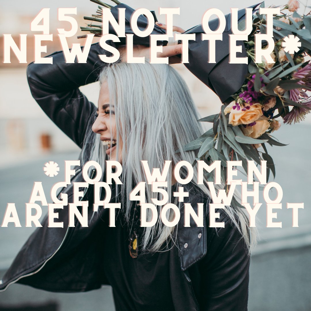 45NotOut1's tweet image. Issue #12 of the @45NotOut1 newsletter is published this Tuesday 31st. I need awesome women aged 45+ to join the army. We look at how acknowledging your wins (something we don't do) can help your wellbeing. Join up here - it's free 45notout.substack.com
