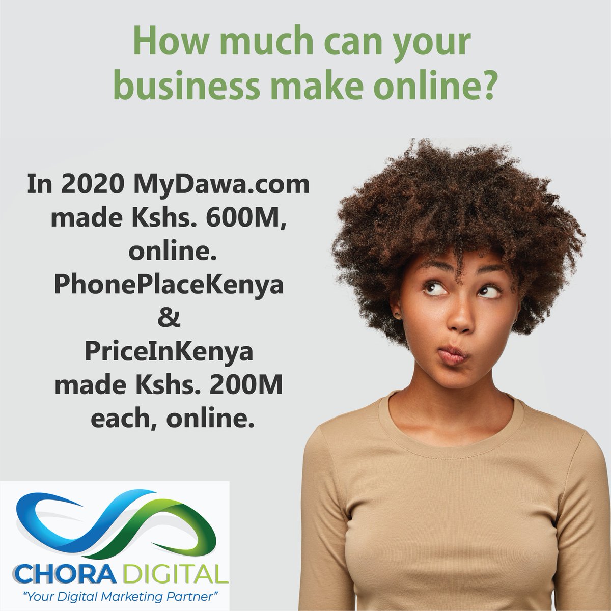 Chora_Digital's tweet photo. Are you selling online? If not talk to us today. 
https://t.co/U13pj2sJwX
+254 780 152 323
#ChoraDigital 
#smallbusiness 
#DigitalMarketing
#digitalmarketingexpert 
#digitalmarketingagency https://t.co/ScaN9a2SBP