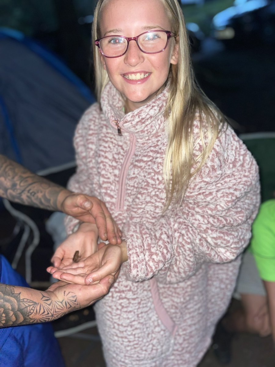 fernreaderX's tweet image. Camping trip for Mia &amp;amp; Gary, they were so surprised to see a hedgehog &amp;amp; baby frog in their natural environment🦔🐸 followed by some s’mores 🪵🔥 @StMonicaMilton