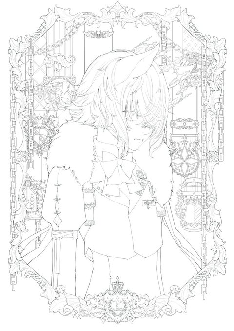 線画配布のtwitter漫画作品