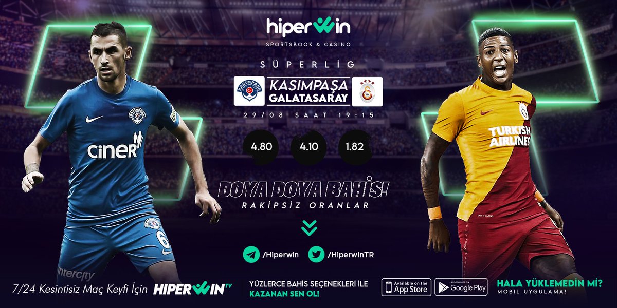 ⚽️Maça Saatler Kaldı!⚽️
💰Yüksek Oranlarla Kupon Yapmaya Hazır Mısın?

Kasımpaşa VS Galatasaray karşılaşması
📺 Hiperwin.tv 'de!

🎟️Birbirinden avantajlı bonuslar!
⚡️Çekimlerde Hiper Hız! 
📢Yatırımlar için Sınırsız Yöntem!
➡️➡️➡️Hiper Giriş hiperwin12.com