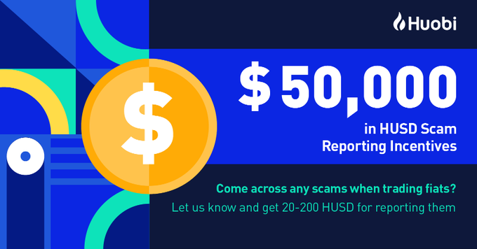HuobiGlobal2's tweet photo. 👏Join Huobi Trade Protection Program 

Report potential scams 

Share 50,000 HUSD 💰

Entrance at the bottom of the page👇

@HuobiGlobal2 https://t.co/fID4tnR8AR