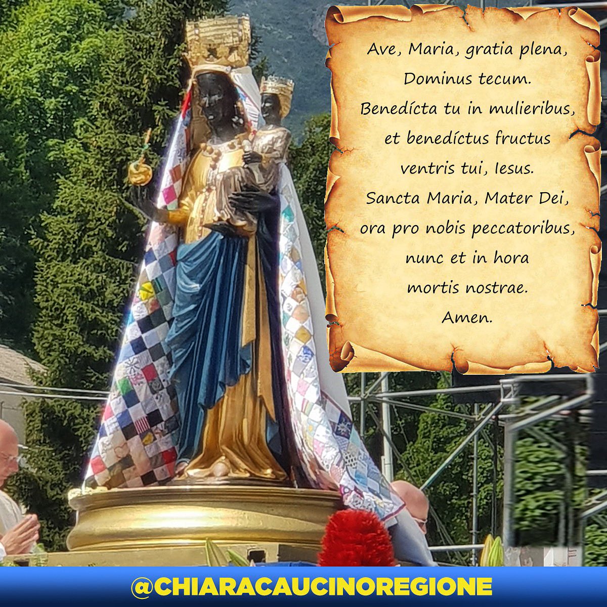 Alla cerimonia di #incoronazione della #Madonna di #Oropa. 
Che il #SacroCuore immacolato di Maria interceda per noi e ci aiuti a superare questa piaga senza precenti nella storia recente e guidi le nostre scelte.