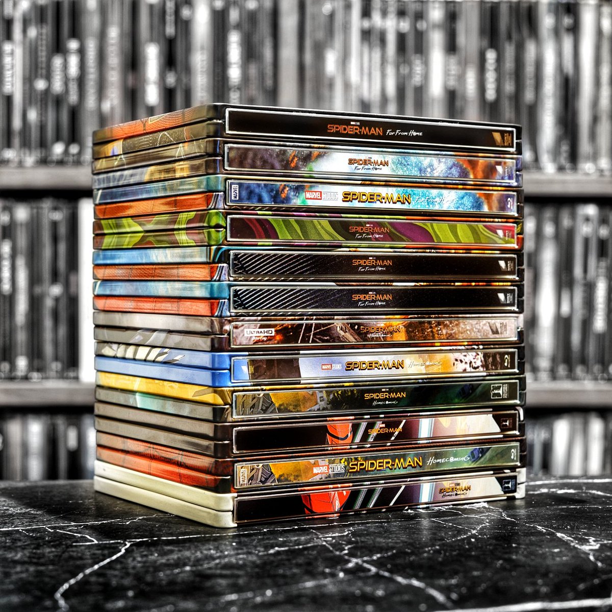 thesteelbookguy's tweet photo. Spider-Man MCU Stack!
π Or π?
#spiderman #spidermannowayhome
#nowayhome #steelbook #mcu #amazingspiderman #steelbookstack #bluraystack #spidermanfan #marvelstudios #tomhollandspiderman #steelbooks #steelbookaddict #steelbookjunkie #bluraysteelbook #steelbookcommunity https://t.co/qAOdpvAJSQ