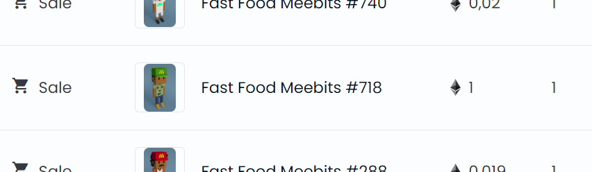 fastfoodmeebits's tweet photo. Another 1 ETH Sale today! 🔥🍔🔥

FFM's catching fire! Only 130 left to be dropped. 

Go to https://t.co/9ZcQ2iH2nQ and grab a 🍔 before its too late!

#NFTCommunity #NFTs #nftcollector #nftart #NFT  
#NFTdrop #NFTartist #NFTcollectibles #NFTdrops #NFTdrop #fastfoodmeebits https://t.co/fQXbzo4MLn
