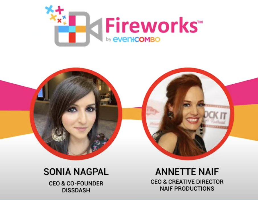 Eventcombo's tweet photo. Check out 2 #fierce women, @AnnetteNaif of Naif Productions and Sonia Nagpal of @dissdashworld as they discuss the upcoming transitions of virtual to in-person! https://t.co/0INILh9THS #BusinessReinvented #phygital #Eventicon https://t.co/N2Hjo5nlKQ