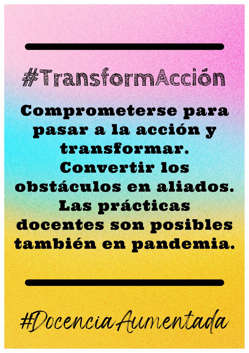 d_aumentada's tweet photo. La pandemia dejó al descubierto la crisis de la educación tradicional. Para #DocenciaAumentada es la oportunidad de impulsar una inclusión epistemológica, didáctica y cultural genuinas de las tecnologías en las prácticas de formación docente para rediseñar la educación del futuro https://t.co/3kRdN4e163