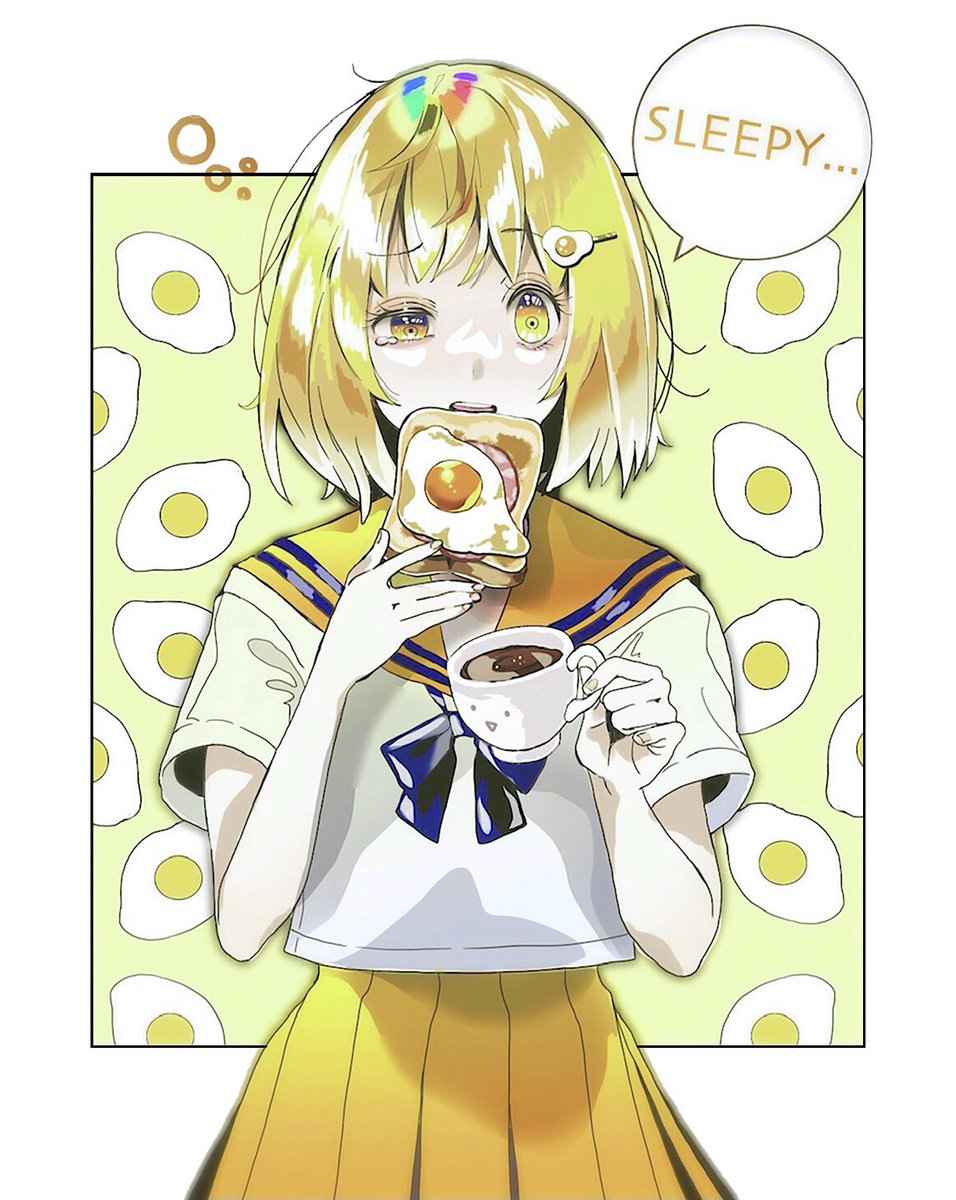 #今月描いた絵を晒そう

よんまい❗️
(版権含む)
🍨👼😈🍳🍞🌻🌤 